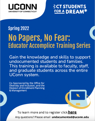 Graphic for event, No Papers, No Fear: Educator Accomplice Training Series